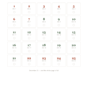 Christmas Advent Journal | Print + iPad PDF Digital Download (25 days, 35 pages)
