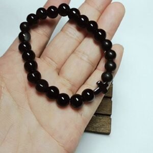 A67 黑曜石十字架黑瑪瑙珠手鏈｜台灣現貨・實物拍攝